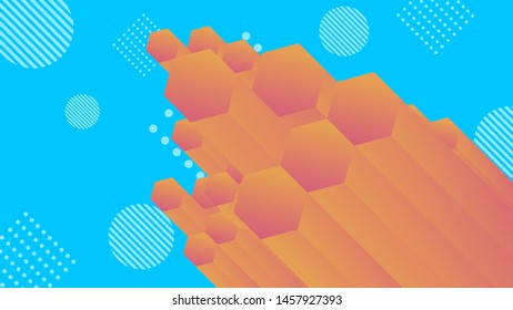Colorful gradient shape abstract background
