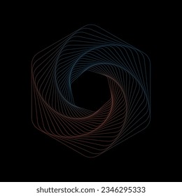 Forma de gradiente colorido para diseño web y afiches. Archivo vectorial de origen vibrante y fondo extraíble. Estilo de arte de línea