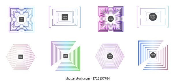 Colorful gradient shapes. Abstract graphic figures for your design