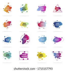 Colorful gradient shapes. Abstract graphic figures for your design