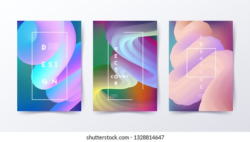 Colorful gradient shapes. Fluid poster template. Modern design for presentation, invitation, flyer, poster
