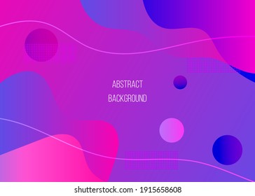 Colorful gradient shapes liquid abstract background. Vector Illustration