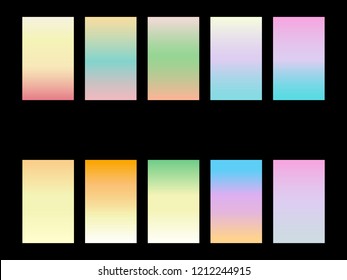 Colorful Gradient soft color set for background, banner, and object color