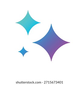 Símbolo de brilho de gradiente colorido representando inteligência artificial gerado ou conteúdo visual aprimorado