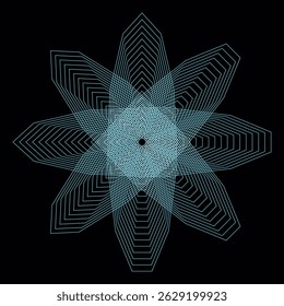 Colorful Gradient Spiral Mandala Design