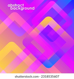 Colorful gradient squares with overlapped. Vector illustration