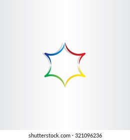 colorful gradient star logo vector icon design element