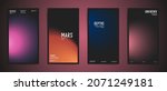 Colorful gradient story template for social media post. Gradient cover template design set for poster, social media post and stories banners. Circular futuristic gradient post frame. Vector story set.