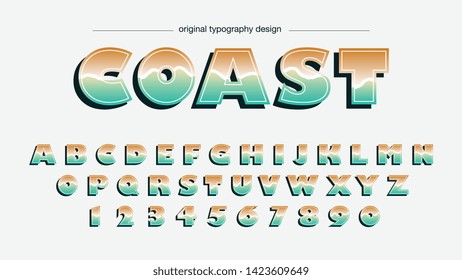 Colorful Gradient Summer Typography Design