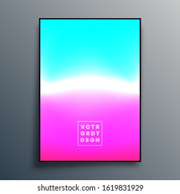 Colorful gradient texture poster design for wallpaper, flyer, brochure cover, typography or other printing products. Vector illustration.