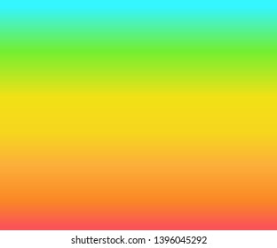 Colorful gradient texture of yellow, light green, soft blue, red, and orange colors. Can be used as wallpaper, background, backdrop, image montage for product display, etc. Vector illustration.