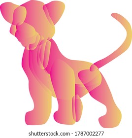 colorful gradient tiger vector. eps10