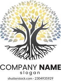 Colorful Gradient Tree Company Log