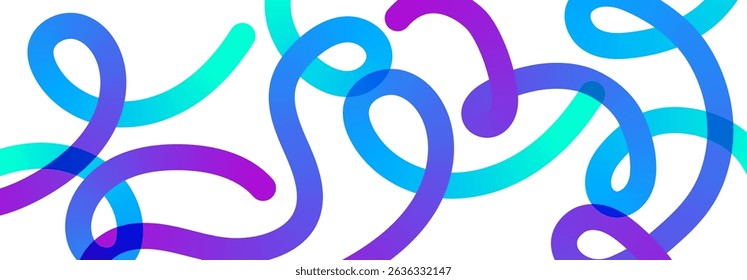 Colorful gradient twisted lines abstract background. Creative vector bright ribbons pattern for covers, presentations, banners