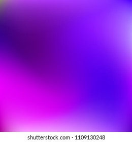 Colorful gradient vector. Blurred abstract background. Multicolor blurry blend. Holographic illustration. Smooth colors texture. Beautiful natural light. Purple, yellow, red, blue soft colored vector.