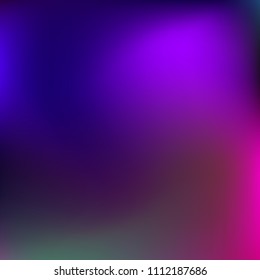 Colorful gradient vector. Blurred abstract background. Multicolor blurry blend. Holographic illustration. Smooth colors texture. Beautiful natural light. Purple, yellow, red, blue soft colored vector.