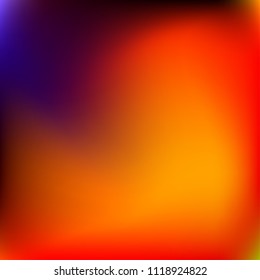 Colorful gradient vector. Blurred abstract background. Multicolor blurry blend. Holographic illustration. Smooth colors texture. Beautiful natural light. Purple, yellow, red, blue soft colored vector.