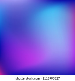 Colorful gradient vector. Blurred abstract background. Multicolor blurry blend. Holographic illustration. Smooth colors texture. Beautiful natural light. Purple, yellow, red, blue soft colored vector.