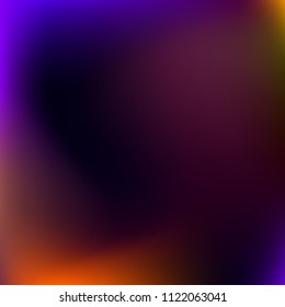 Colorful gradient vector. Blurred abstract background. Multicolor blurry blend. Holographic illustration. Smooth colors texture. Beautiful natural light. Purple, yellow, red, blue soft colored vector.