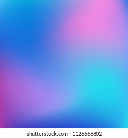 Colorful gradient vector. Blurred abstract background. Multicolor blurry blend. Holographic illustration. Smooth colors texture. Beautiful natural light. Purple, yellow, red, blue soft colored vector.