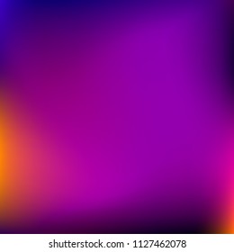 Colorful gradient vector. Blurred abstract background. Multicolor blurry blend. Holographic illustration. Smooth colors texture. Beautiful natural light. Purple, yellow, red, blue soft colored vector.