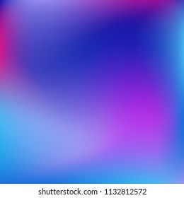 Colorful gradient vector. Blurred abstract background. Multicolor blurry blend. Holographic illustration. Smooth colors texture. Beautiful natural light. Purple, yellow, red, blue soft colored vector.