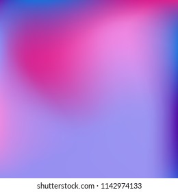Colorful gradient vector. Blurred abstract background. Multicolor blurry blend. Holographic illustration. Smooth colors texture. Beautiful natural light. Purple, yellow, red, blue soft colored vector.
