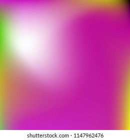 Colorful gradient vector. Blurred abstract background. Multicolor blurry blend. Holographic illustration. Smooth colors texture. Beautiful natural light. Purple, yellow, red, blue soft colored vector.