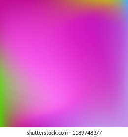 Colorful gradient vector. Blurred abstract background. Multicolor blurry blend. Holographic illustration. Smooth colors texture. Beautiful natural light. Purple, yellow, red, blue soft colored vector.