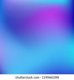 Colorful gradient vector. Blurred abstract background. Multicolor blurry blend. Holographic illustration. Smooth colors texture. Beautiful natural light. Purple, yellow, red, blue soft colored vector.