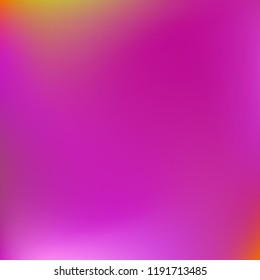 Colorful gradient vector. Blurred abstract background. Multicolor blurry blend. Holographic illustration. Smooth colors texture. Beautiful natural light. Purple, yellow, red, blue soft colored vector.