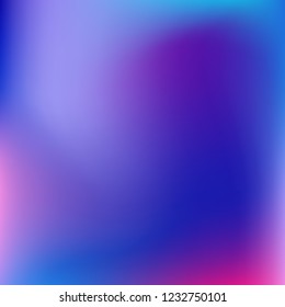 Colorful gradient vector. Blurred abstract background. Multicolor blurry blend. Holographic illustration. Smooth colors texture. Beautiful natural light. Purple, yellow, red, blue soft colored vector.