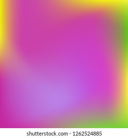 Colorful gradient vector. Blurred abstract background. Multicolor blurry blend. Holographic illustration. Smooth colors texture. Beautiful natural light. Purple, yellow, red, blue soft colored vector.