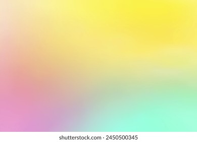 Colorful gradient. Vector. Holographic neon trendy background. Blurred rainbow colored gradient.