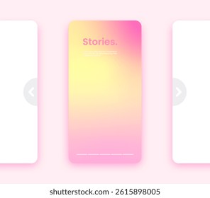 Colorful gradient vertical background. Fluid banner template vector illustration. Abstract background.