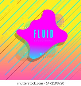 Colorful gradient and vibrant fluid abstract design template background and heading with sample text