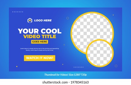 Colorful Gradient video thumbnail template usable in any video as cover