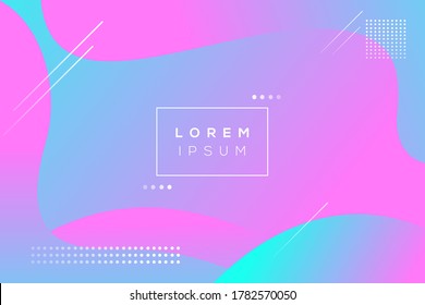 Colorful Gradient wave Abstract Background Shapes with halftone.