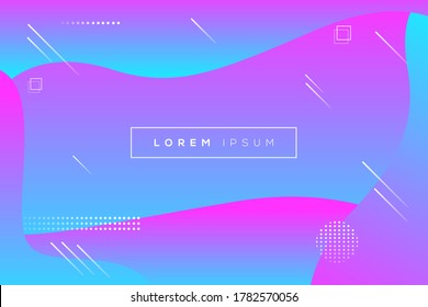Colorful Gradient wave Abstract Background Shapes with halftone.