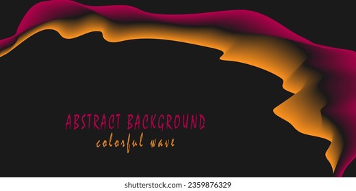 Ola de gradiente colorida. Forma de color abstracta con cambio de color. plantilla creativa para el diseño interior, carteles, pancartas, cubiertas e impresiones
