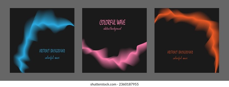 Colorful gradient wave. Abstract color shape with color change. creative template for interior design, posters, banners, covers and prints
