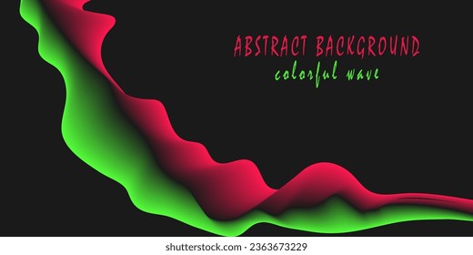 Colorful gradient wave. Abstract color shape with color change. creative template for interior design, posters, banners, covers and prints