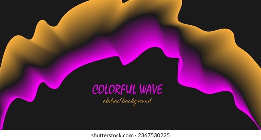 Colorful gradient wave. Abstract color shape with color change. creative template for interior design, posters, banners, covers and prints