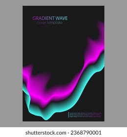 Colorful gradient wave. Abstract color shape with color change. creative template for interior design, posters, banners, covers and prints