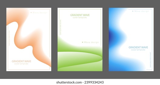 Colorful gradient wave. Abstract color form is a creative template for interior design, posters, banners, covers and prints