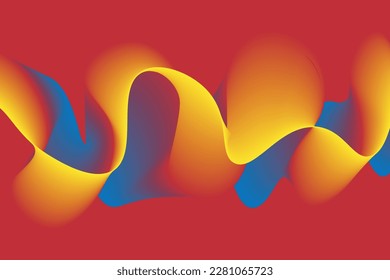 colorful gradient wave line. fluid abstract background. suitable for landing page and computer desktop wallpaper