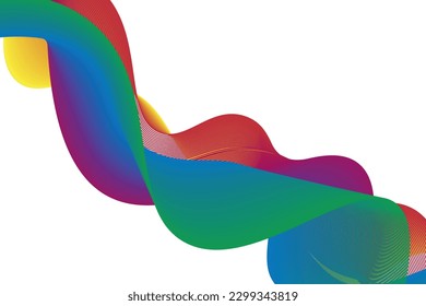 colorful gradient wave line. fluid abstract background. suitable for landing page and computer desktop wallpaper