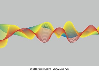 colorful gradient wave line. fluid abstract background. suitable for landing page and computer desktop wallpaper	