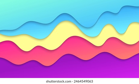 Colorful Gradient Waves Background Design