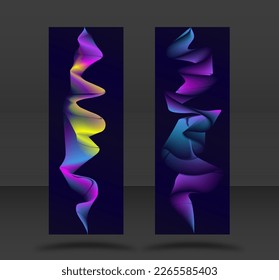 Colorful gradient waves  A set templates for creative design  Layout the cover  banner  brochure  poster  advertising  corporate design   interior paintings